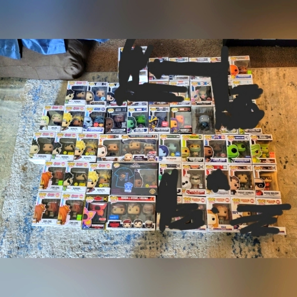 Funko pop lot! (Anime, AOT, South Park, batman, joker, spiderman, one piece)